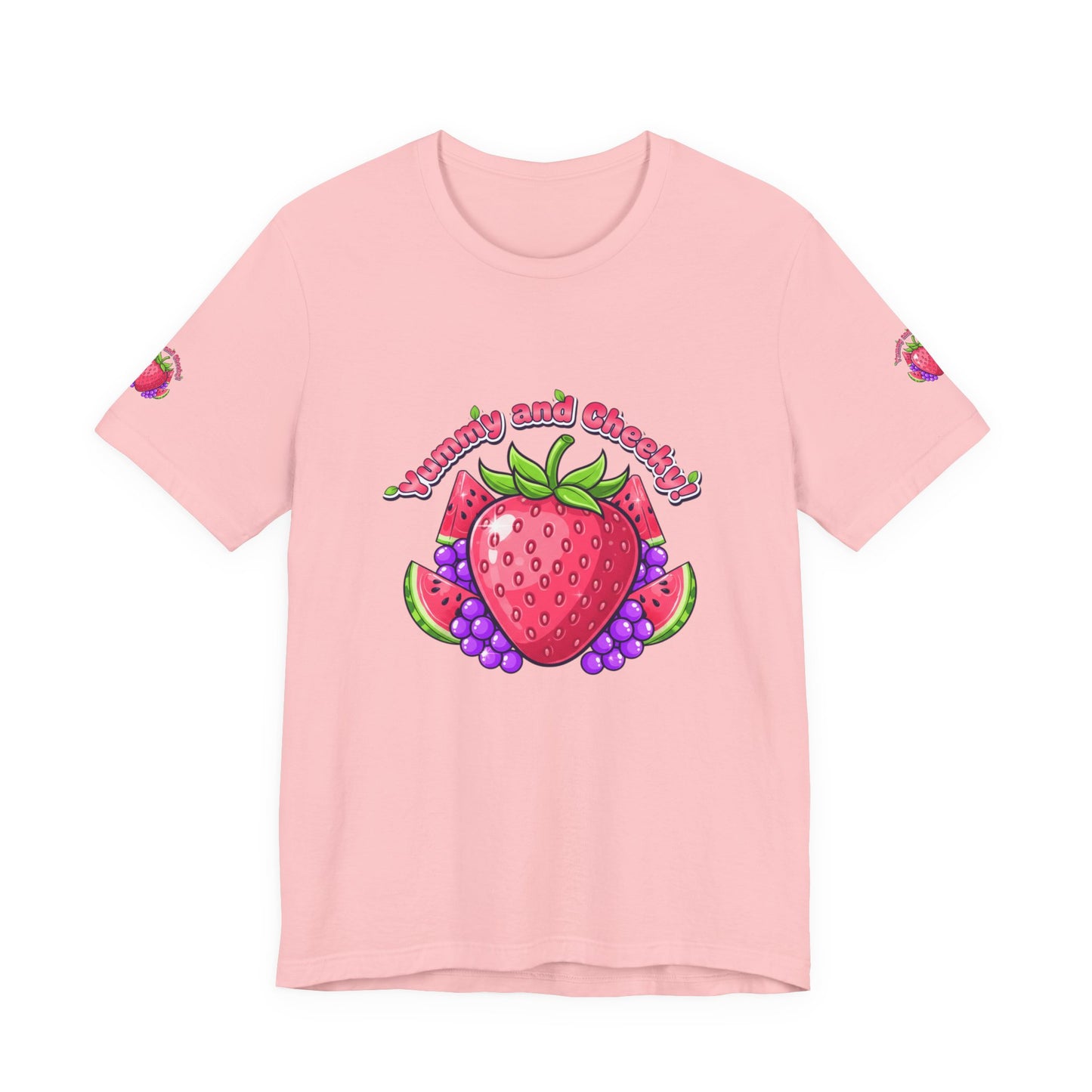 Fruit Lover T‑Shirt — "Strawberry and Grape" Cute Fruit Graphic Tee