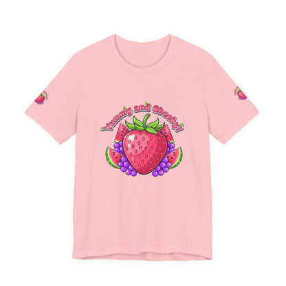 Fruit Lover T‑Shirt — "Strawberry and Grape" Cute Fruit Graphic Tee
