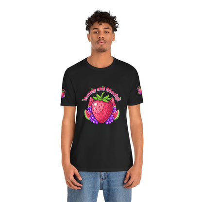 Fruit Lover T‑Shirt — "Strawberry and Grape" Cute Fruit Graphic Tee