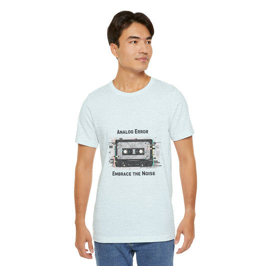 Analog Error Cassette Glitch Art Tee | retro tech nostalgic, scanline static