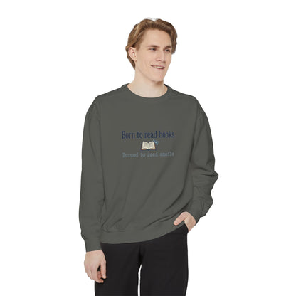 Cozy Reader Sweatshirt — "Born to Read Books, Forced to Read Emails" Pullover