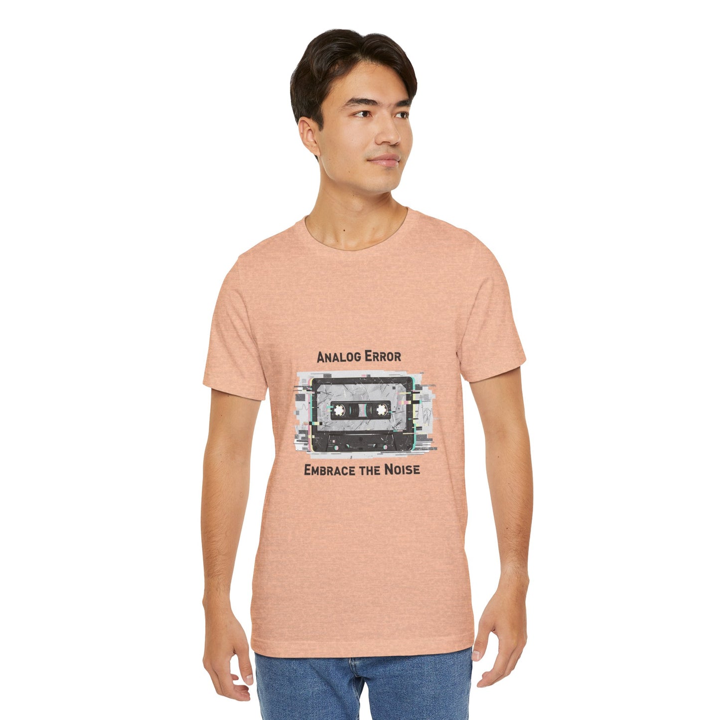 Analog Error Cassette Glitch Art Tee | retro tech nostalgic, scanline static