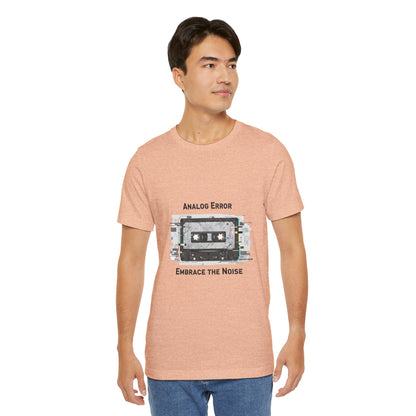 Analog Error Cassette Glitch Art Tee | retro tech nostalgic, scanline static