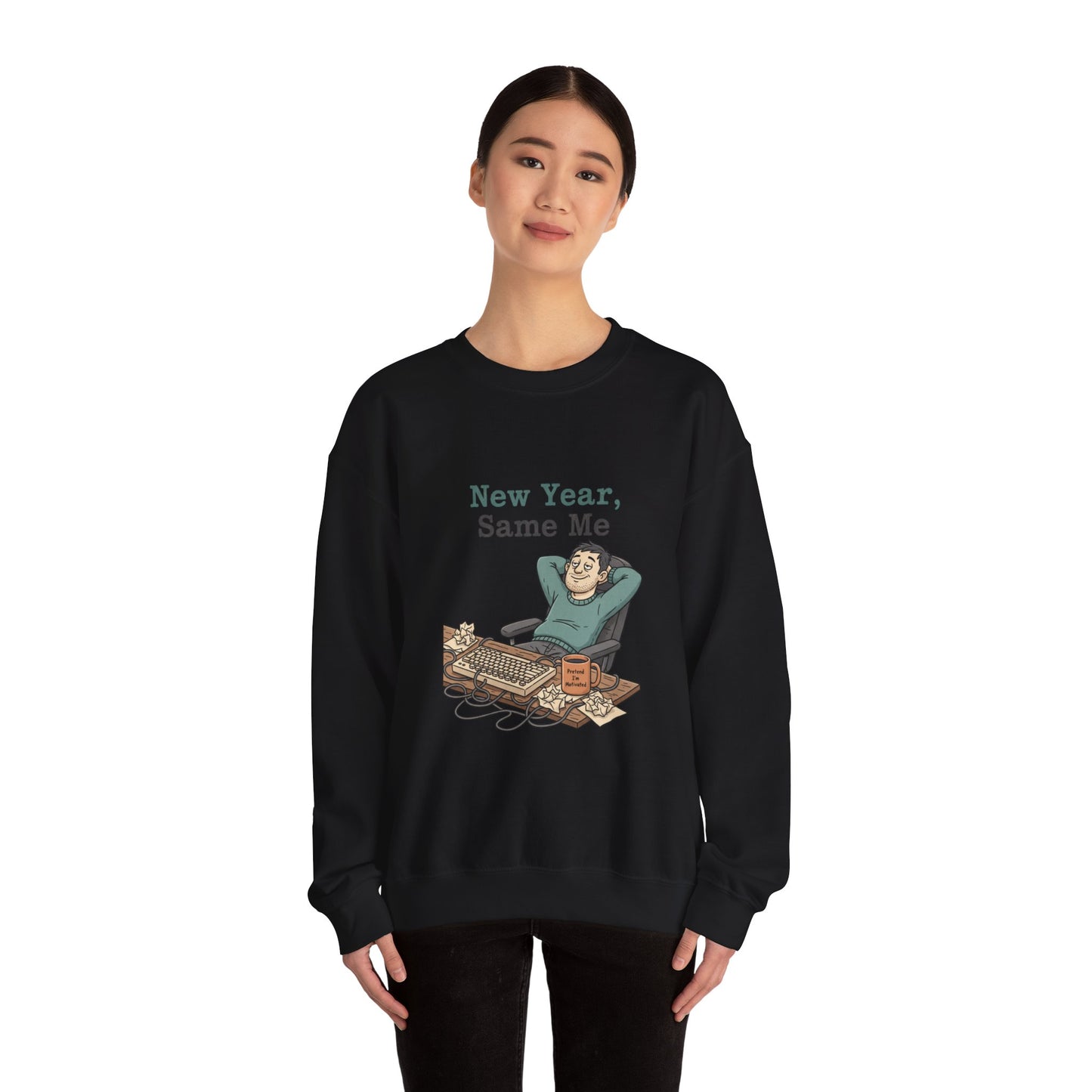 New Year, Same Me Sweatshirt | resolution joke shirt, January burnout meme