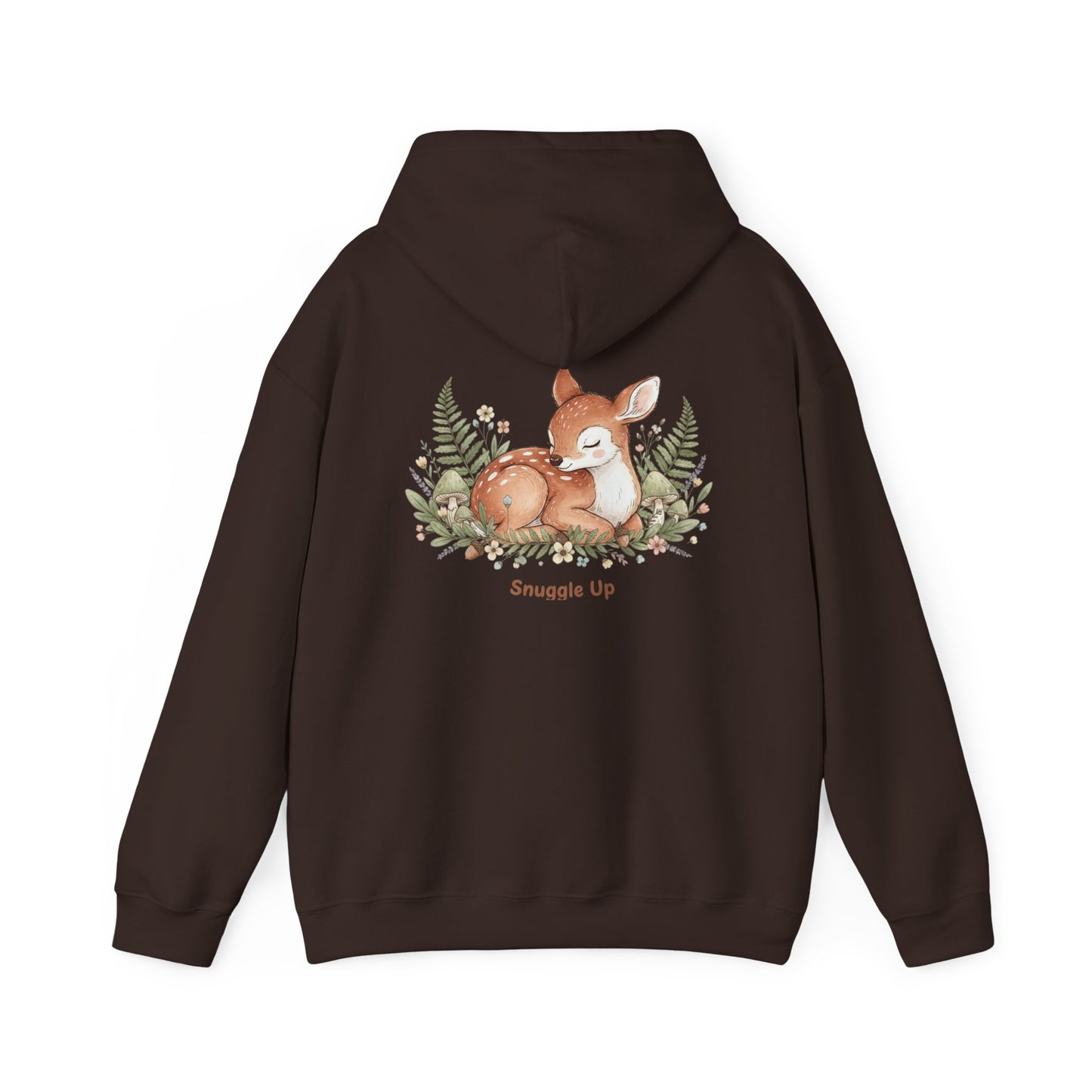 Cozy Fox Illustration Hoodie | cute animal illustration, winter forest art