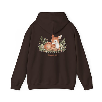 Cozy Fox Illustration Hoodie | cute animal illustration, winter forest art