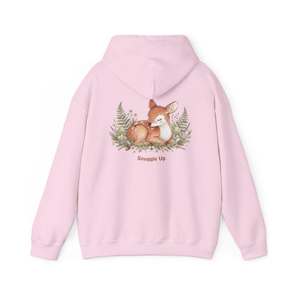 Cozy Fox Illustration Hoodie | cute animal illustration, winter forest art