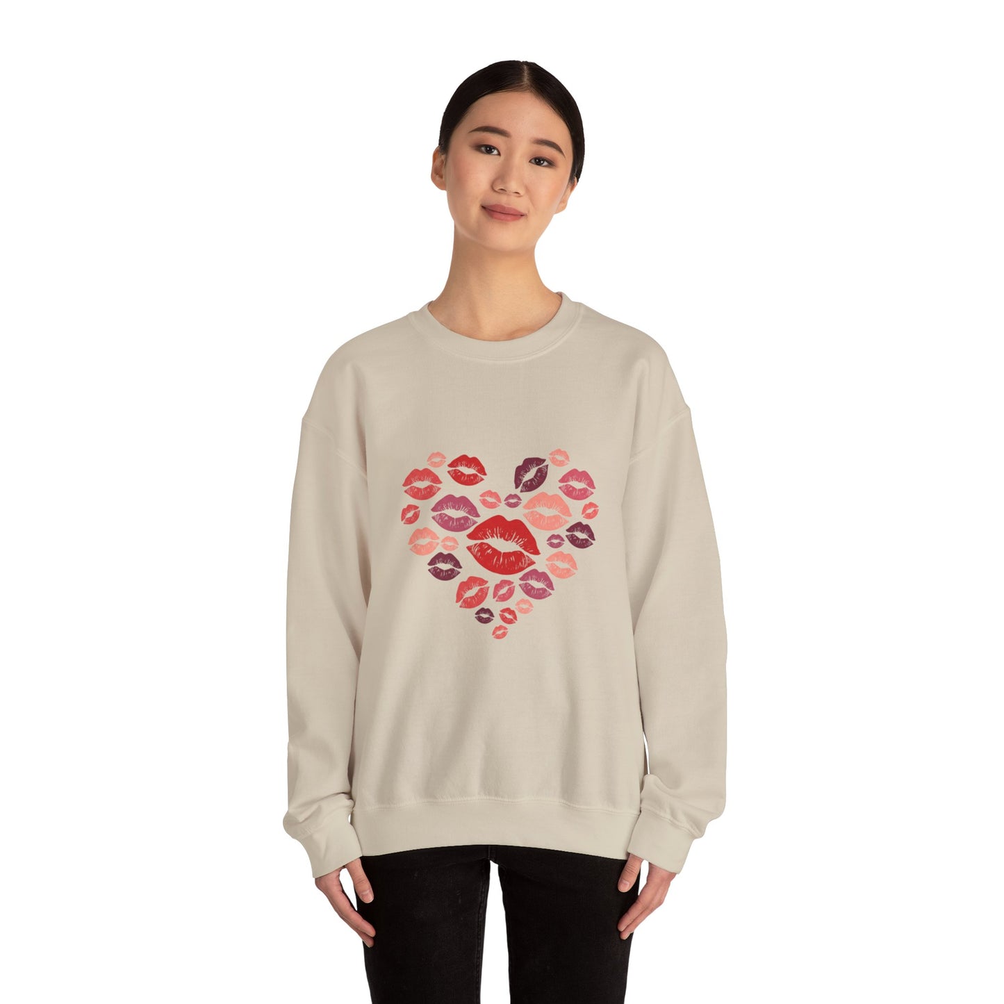 Kisses Crewneck Sweatshirt — Cozy Valentine's Day Pullover