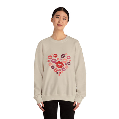 Kisses Crewneck Sweatshirt — Cozy Valentine's Day Pullover