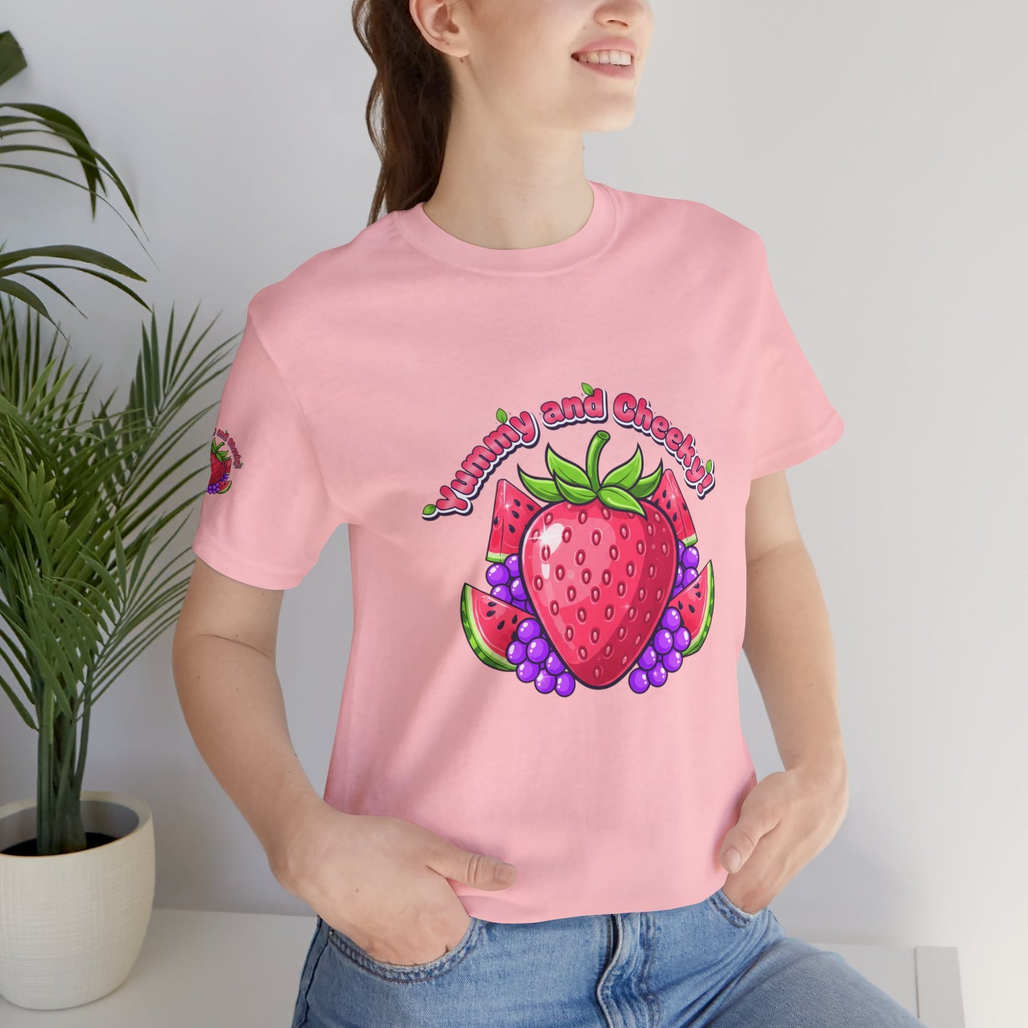 Fruit Lover T‑Shirt — "Strawberry and Grape" Cute Fruit Graphic Tee
