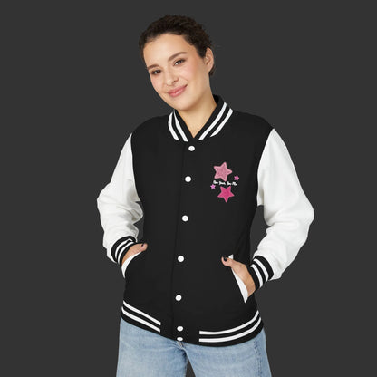 Cute Pink Star Letterman Jacket – New Year New Me