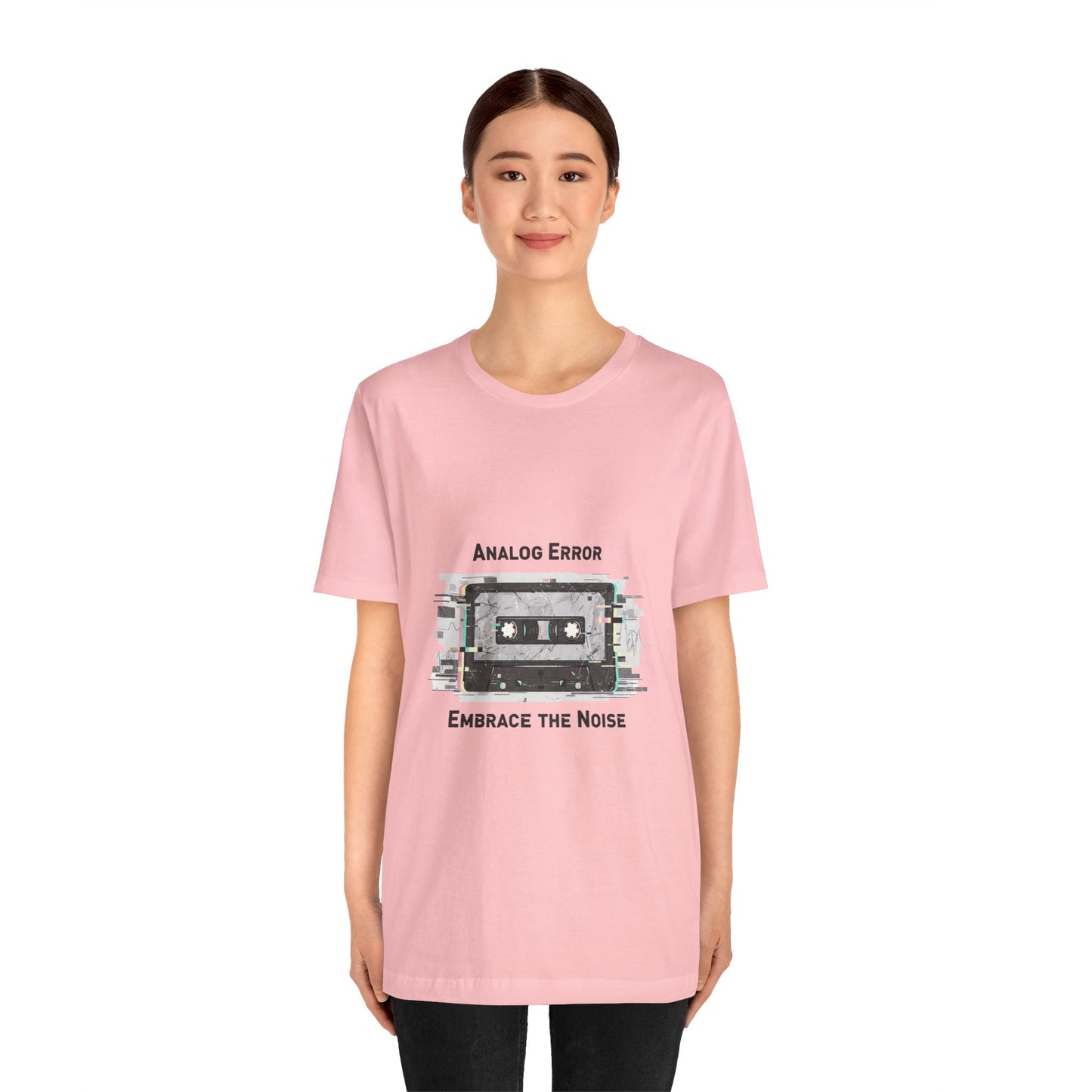 Analog Error Cassette Glitch Art Tee | retro tech nostalgic, scanline static