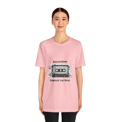 Analog Error Cassette Glitch Art Tee | retro tech nostalgic, scanline static