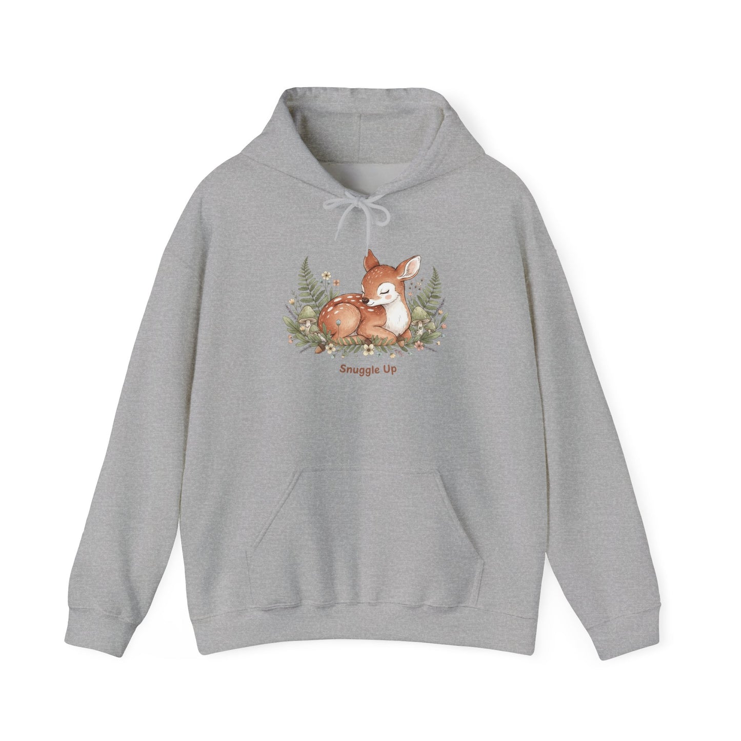 Cozy Fox Illustration Hoodie | cute animal illustration, winter forest art