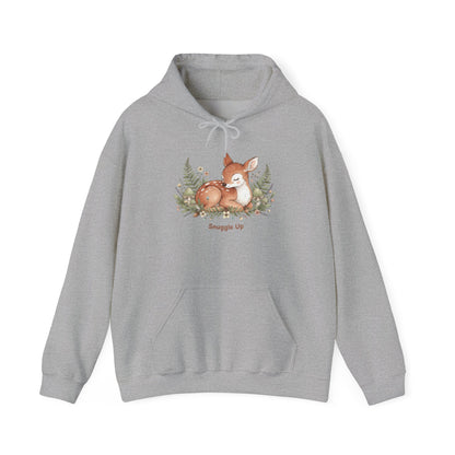 Cozy Fox Illustration Hoodie | cute animal illustration, winter forest art