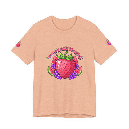 Fruit Lover T‑Shirt — "Strawberry and Grape" Cute Fruit Graphic Tee