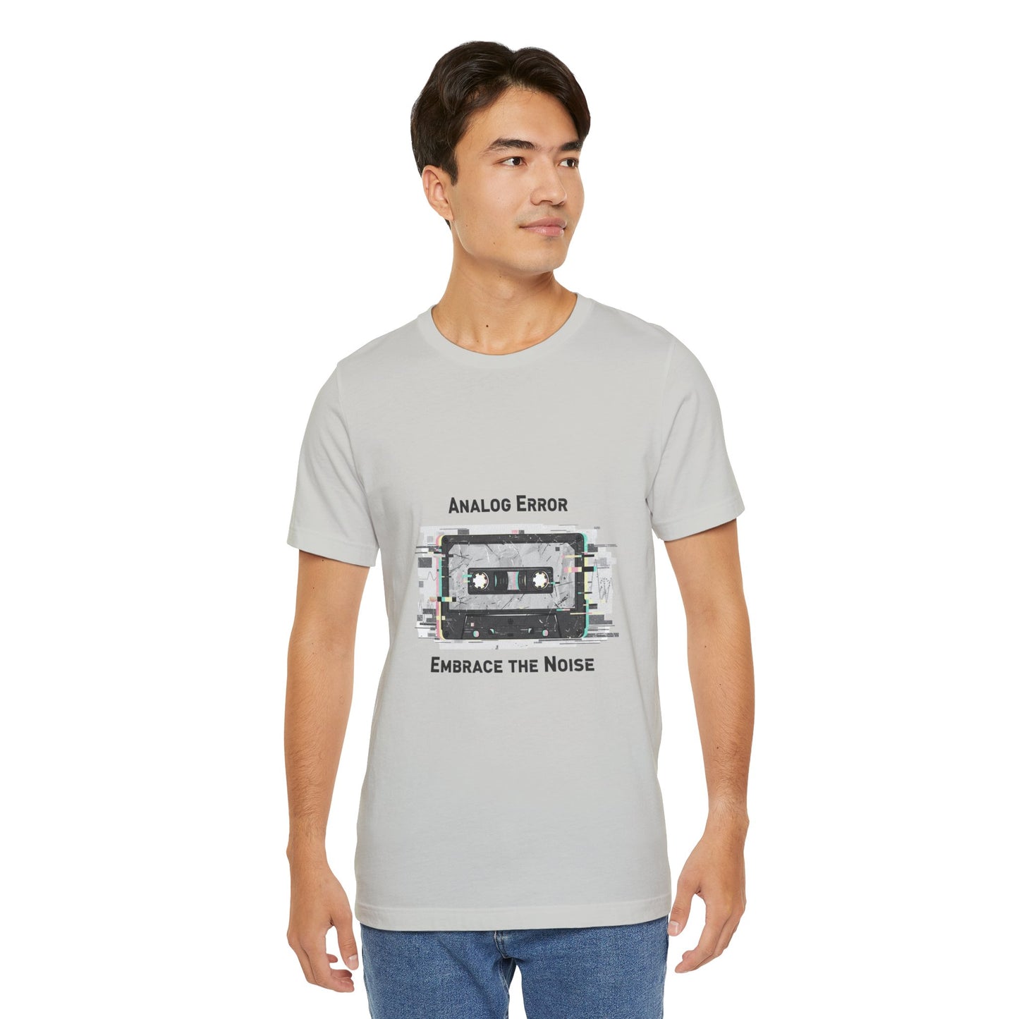 Analog Error Cassette Glitch Art Tee | retro tech nostalgic, scanline static