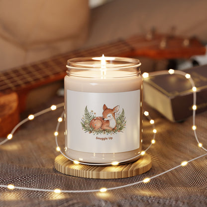 Cozy Winter Fox Illustration Candle, cute animal illustration | cozy critter art