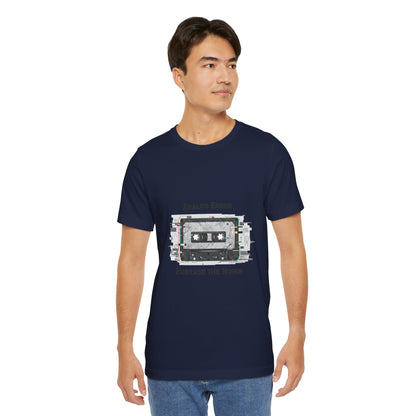 Analog Error Cassette Glitch Art Tee | retro tech nostalgic, scanline static