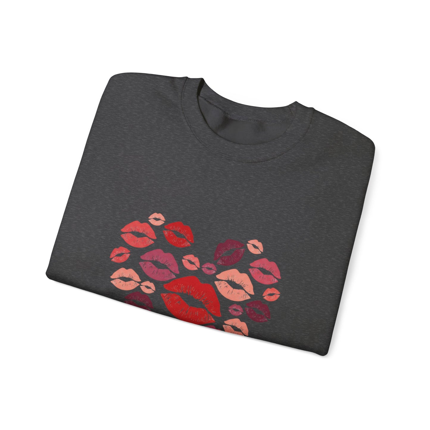 Kisses Crewneck Sweatshirt — Cozy Valentine's Day Pullover