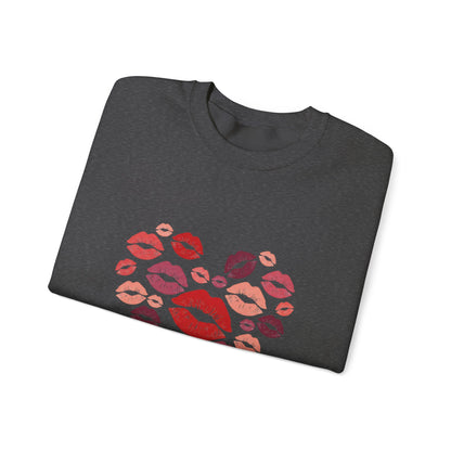 Kisses Crewneck Sweatshirt — Cozy Valentine's Day Pullover