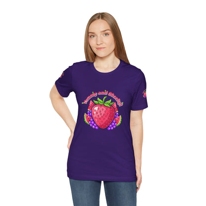 Fruit Lover T‑Shirt — "Strawberry and Grape" Cute Fruit Graphic Tee
