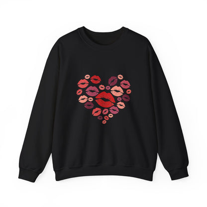 Kisses Crewneck Sweatshirt — Cozy Valentine's Day Pullover