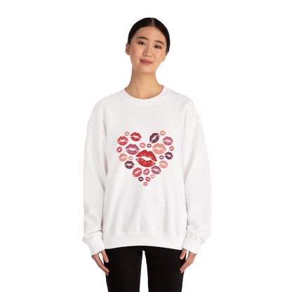 Kisses Crewneck Sweatshirt — Cozy Valentine's Day Pullover