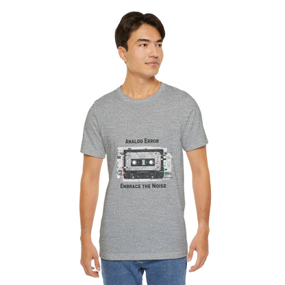Analog Error Cassette Glitch Art Tee | retro tech nostalgic, scanline static