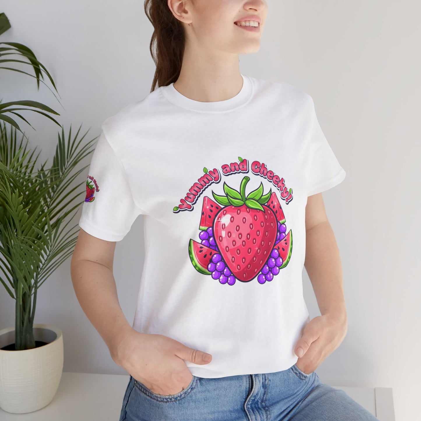 Fruit Lover T‑Shirt — "Strawberry and Grape" Cute Fruit Graphic Tee