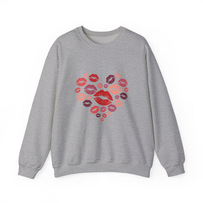 Kisses Crewneck Sweatshirt — Cozy Valentine's Day Pullover