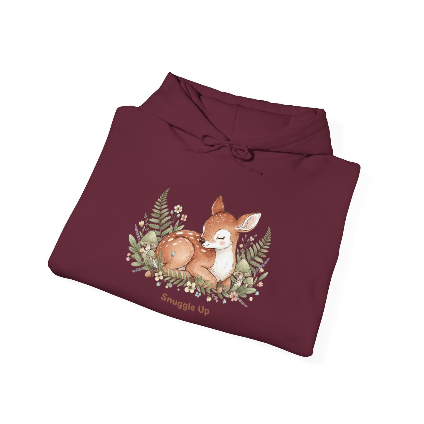 Cozy Fox Illustration Hoodie | cute animal illustration, winter forest art