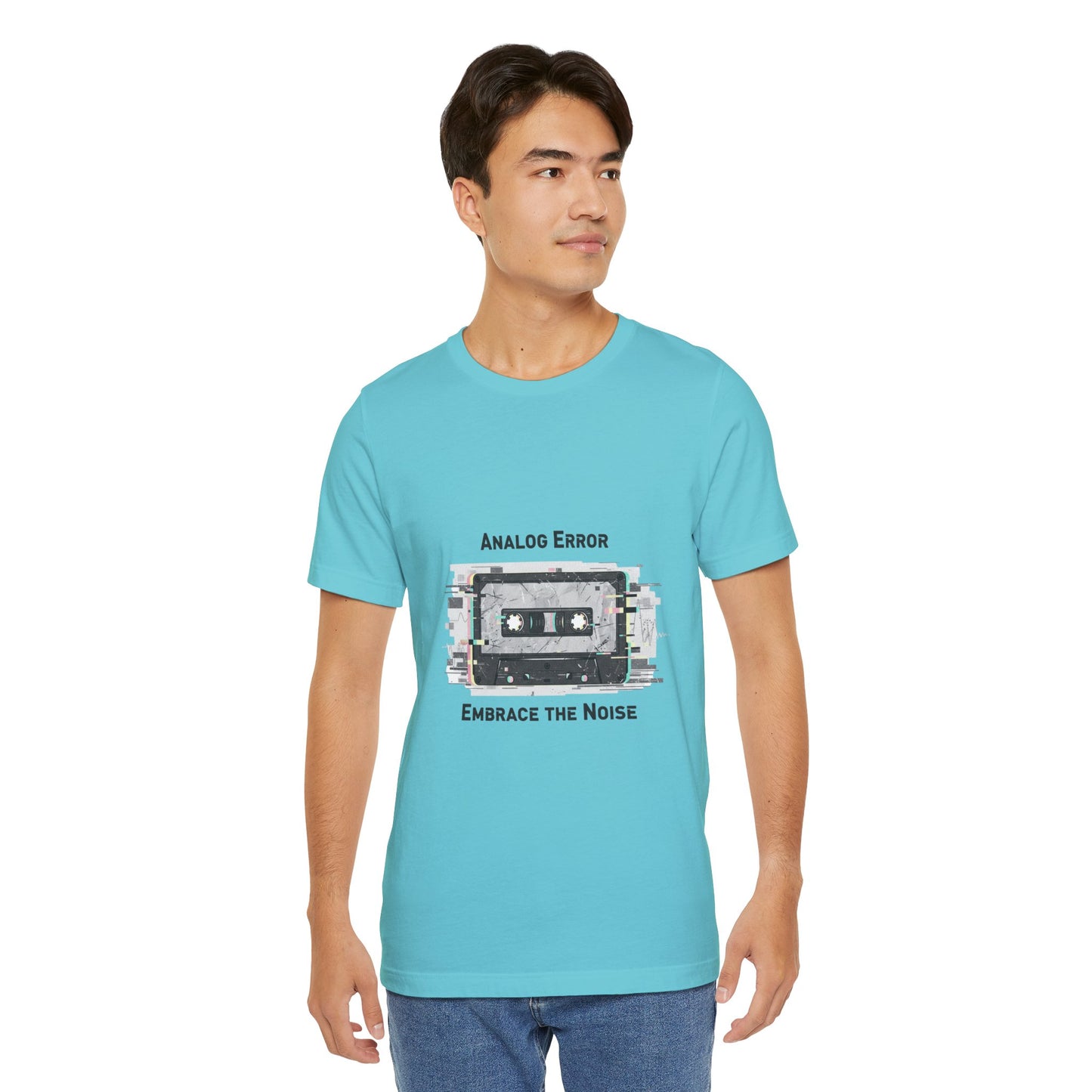 Analog Error Cassette Glitch Art Tee | retro tech nostalgic, scanline static
