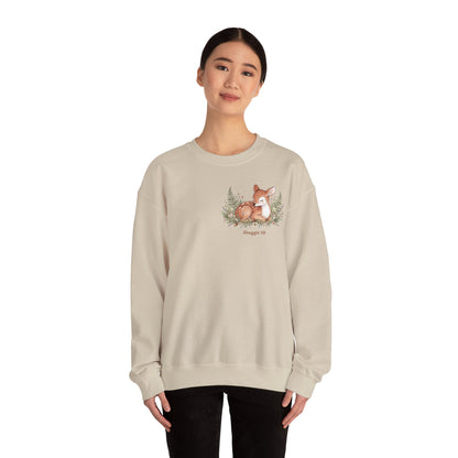 Cozy Winter Forest Fawn Crewneck Sweatshirt | cute animal illustration, cozy critter art