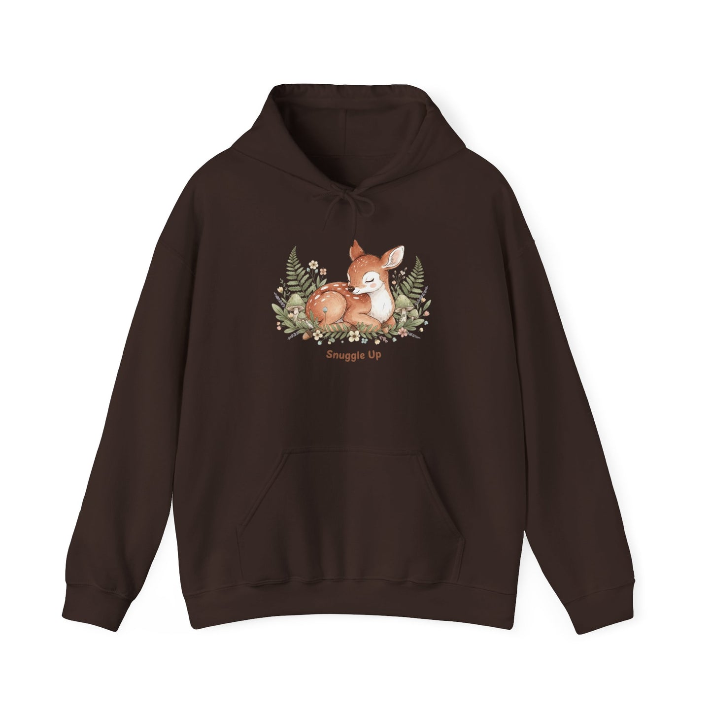 Cozy Fox Illustration Hoodie | cute animal illustration, winter forest art
