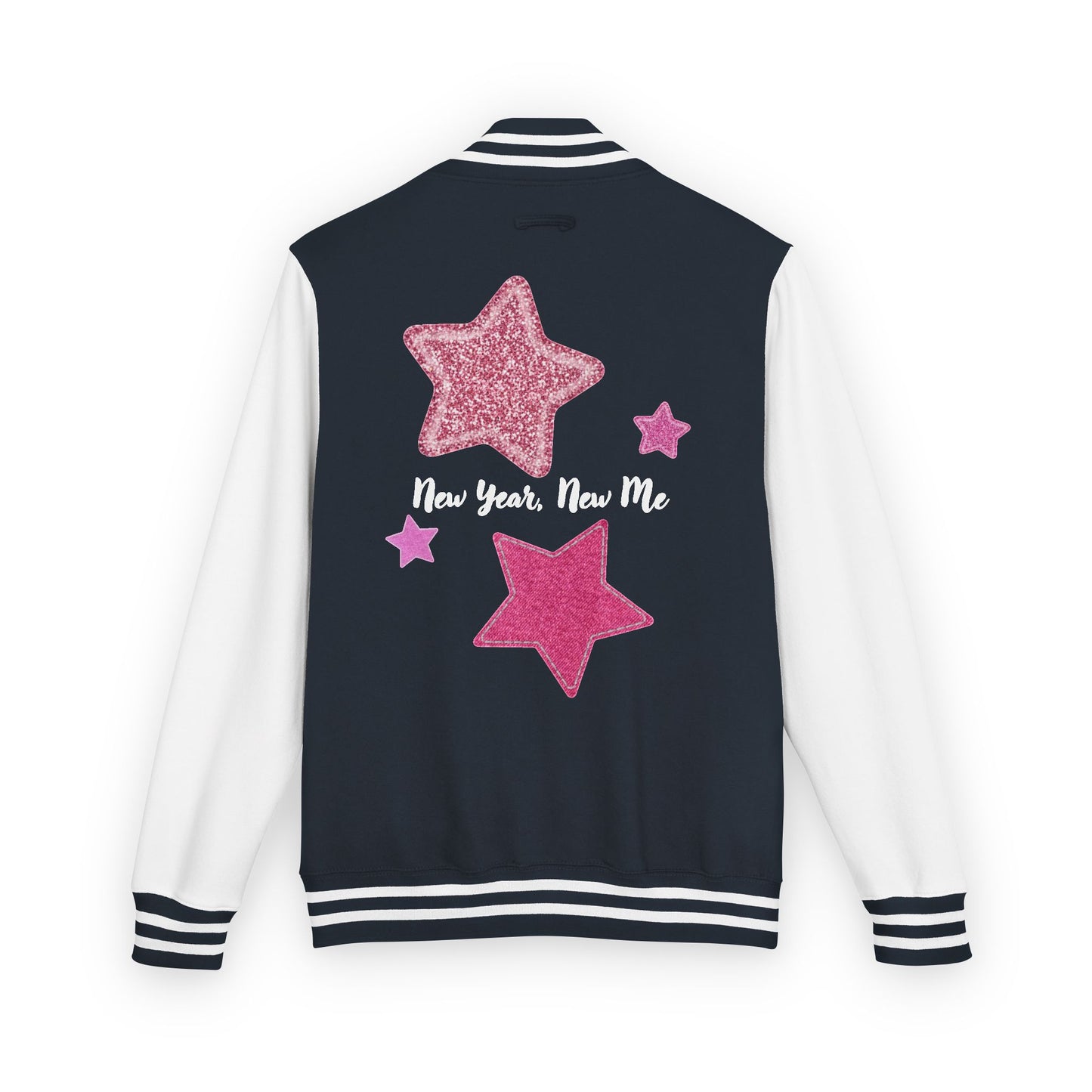 Cute Pink Star Letterman Jacket – New Year New Me