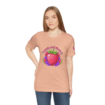 Fruit Lover T‑Shirt — "Strawberry and Grape" Cute Fruit Graphic Tee