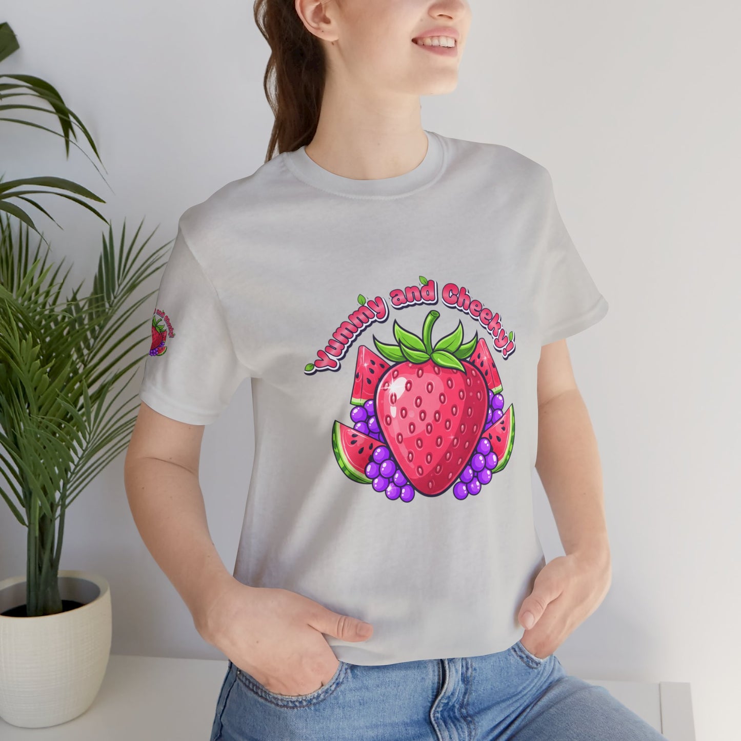Fruit Lover T‑Shirt — "Strawberry and Grape" Cute Fruit Graphic Tee