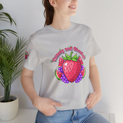 Fruit Lover T‑Shirt — "Strawberry and Grape" Cute Fruit Graphic Tee