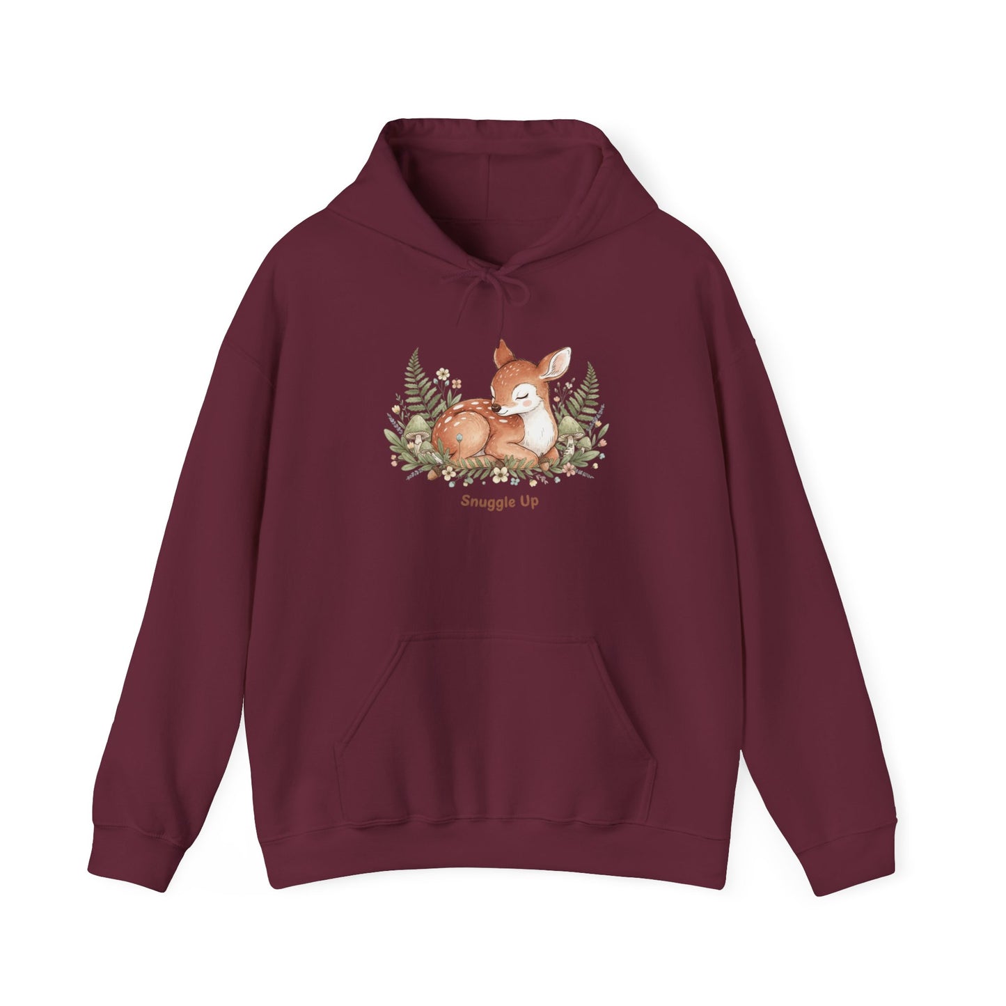 Cozy Fox Illustration Hoodie | cute animal illustration, winter forest art
