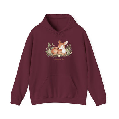 Cozy Fox Illustration Hoodie | cute animal illustration, winter forest art