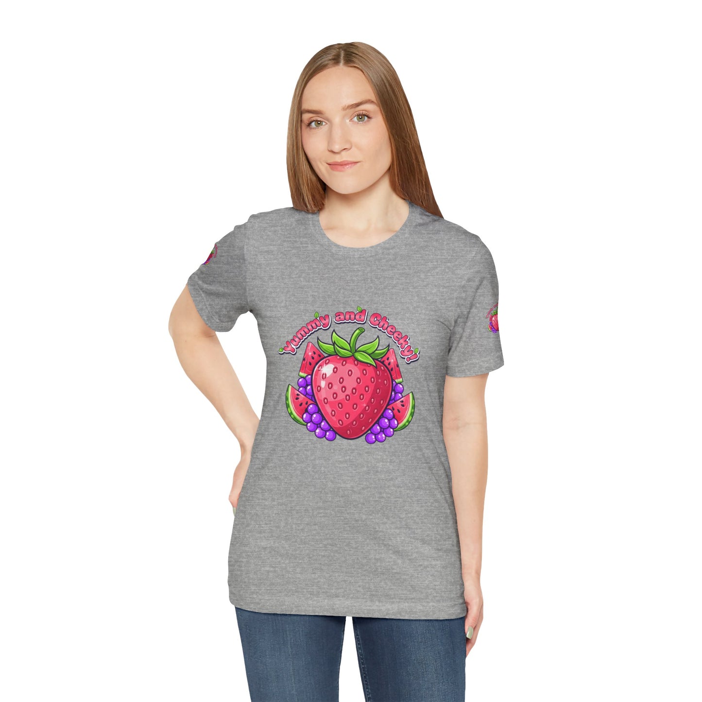 Fruit Lover T‑Shirt — "Strawberry and Grape" Cute Fruit Graphic Tee