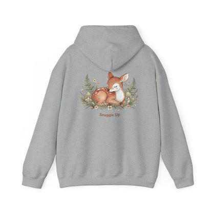Cozy Fox Illustration Hoodie | cute animal illustration, winter forest art