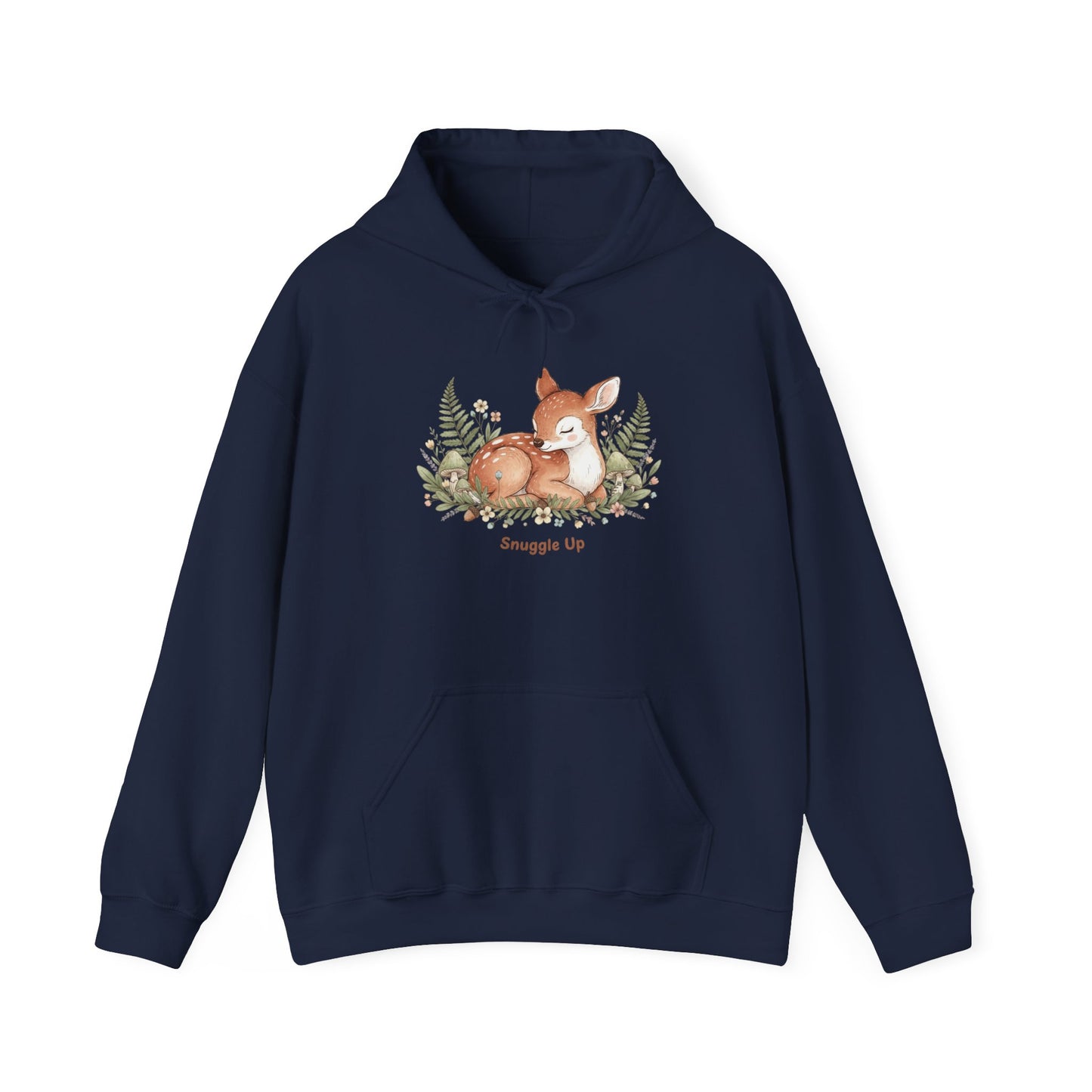 Cozy Fox Illustration Hoodie | cute animal illustration, winter forest art