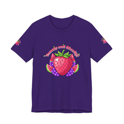 Fruit Lover T‑Shirt — "Strawberry and Grape" Cute Fruit Graphic Tee
