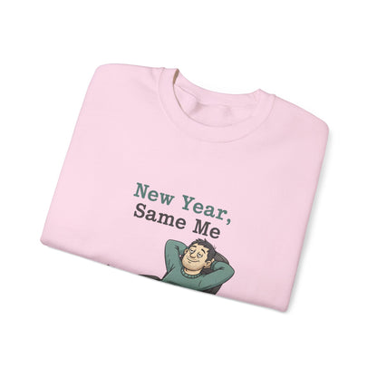 New Year, Same Me Sweatshirt | resolution joke shirt, January burnout meme