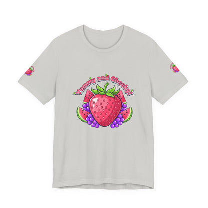 Fruit Lover T‑Shirt — "Strawberry and Grape" Cute Fruit Graphic Tee