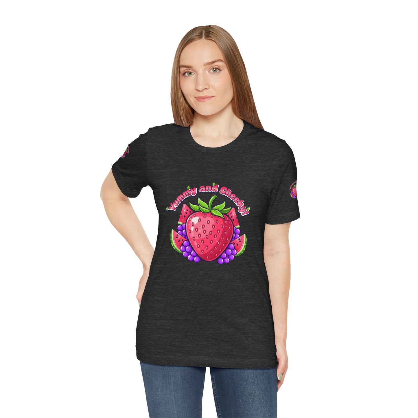 Fruit Lover T‑Shirt — "Strawberry and Grape" Cute Fruit Graphic Tee
