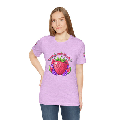 Fruit Lover T‑Shirt — "Strawberry and Grape" Cute Fruit Graphic Tee