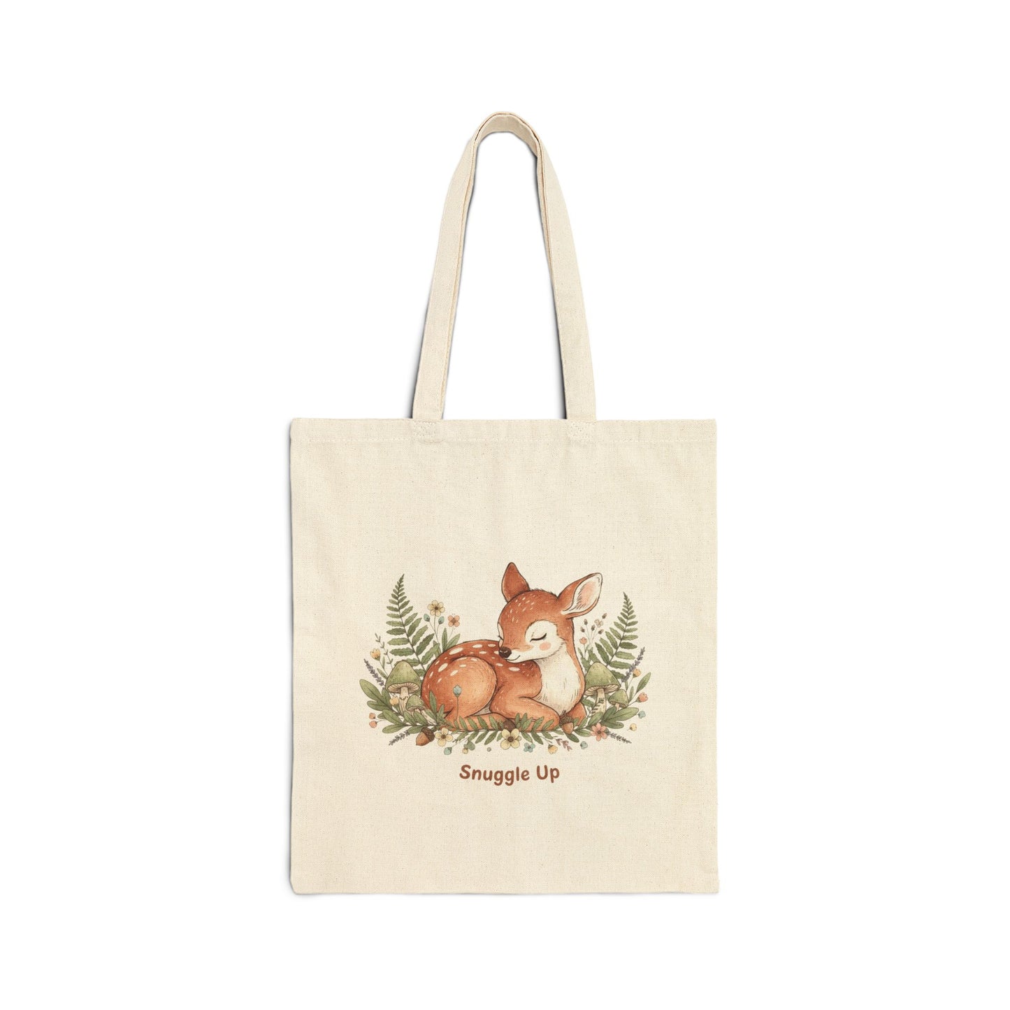Sleeping Fox Illustration Tote, cute animal illustration | winter forest art